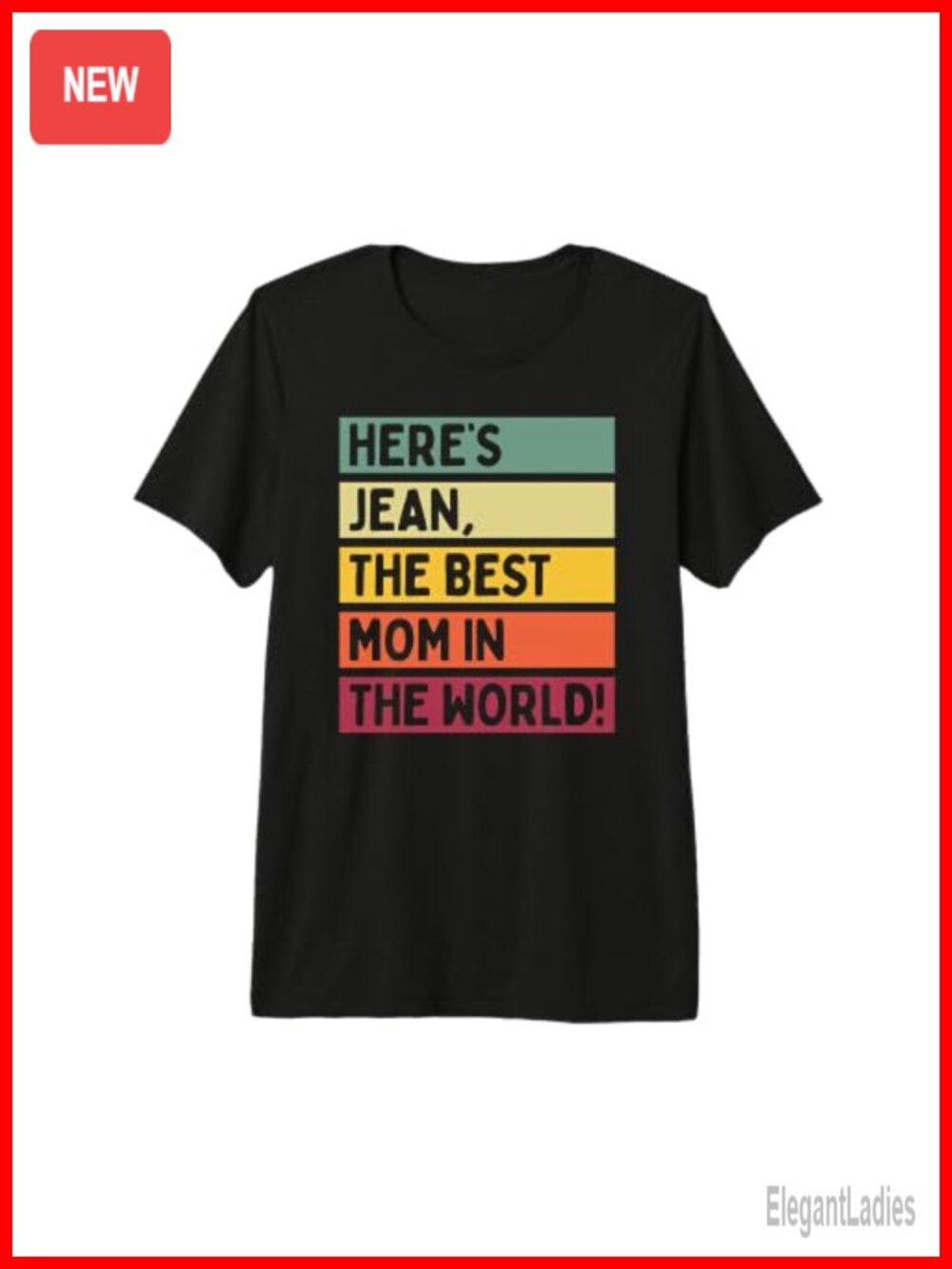 Jean Best Mom Retro Tri-Blend Crew Neck T-Shirt